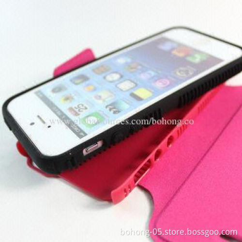 PC + Silicone Flip Cases with Holder, Different Colors Available, 500 Pieces/Each Color MOQ
